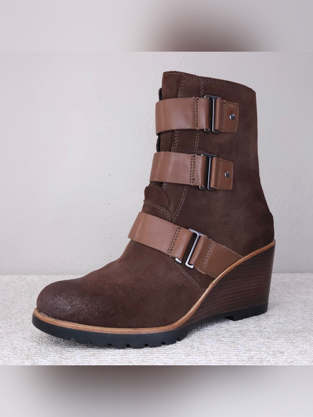 New! SOREL After Hours Wedge Booties US 10 Waterproof Suede